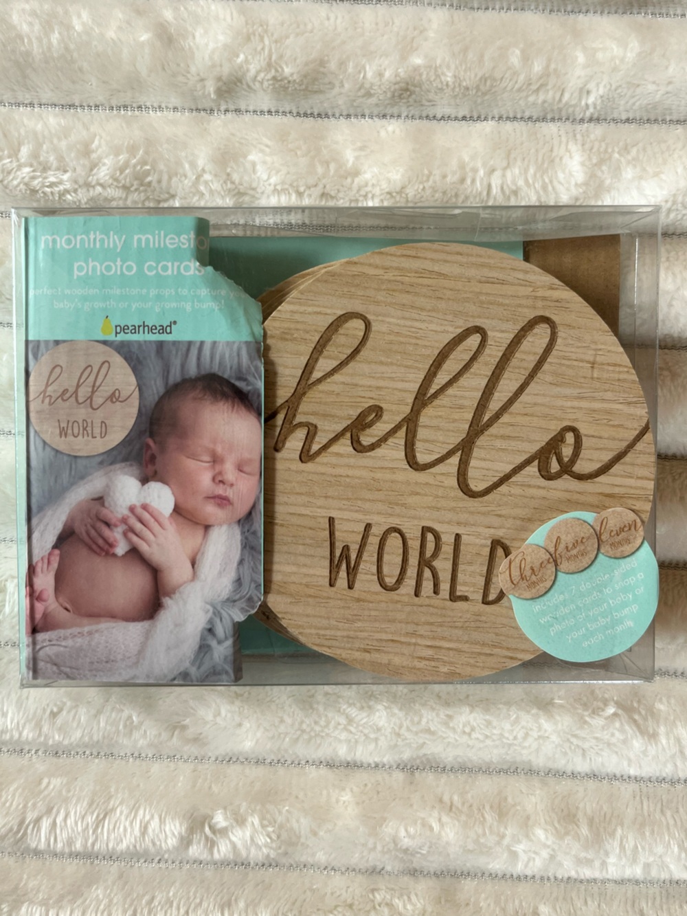 Pearhead Natural Wood infant Monthly Photo plaques
